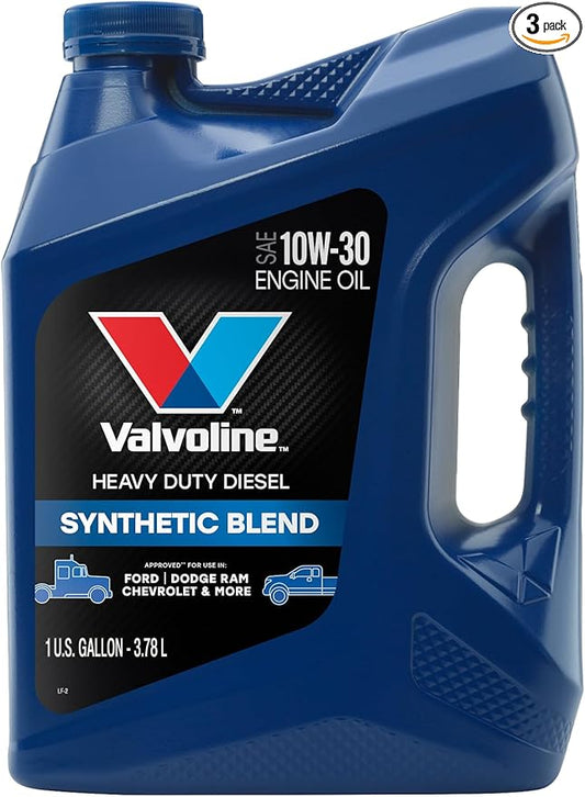 Valvoline Heavy Duty Synthetic Blend 10W-30 Diesel Engine Oil 1 GA, Case of 3