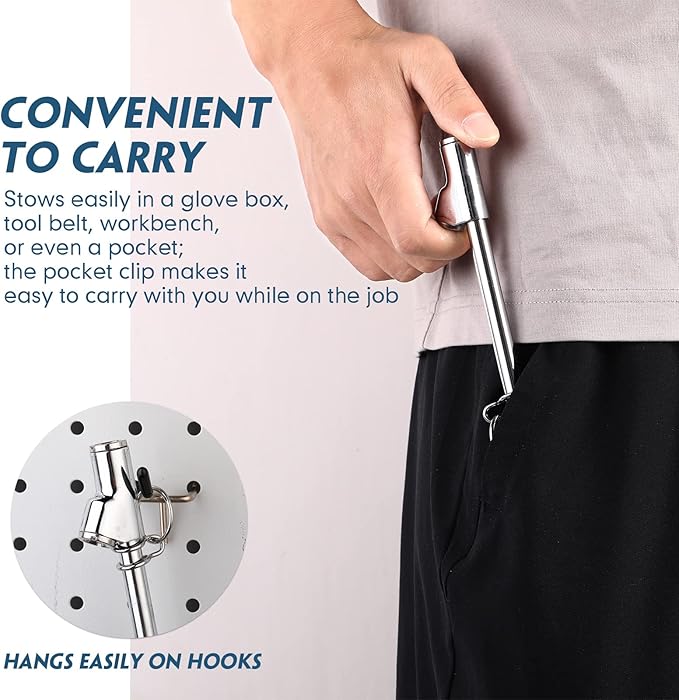 5 Pack Dual Head Tire Pressure Gauge Pencil Tire Gauges Heavy Duty Air Gauge Tire Pressure Dual Head Chucks Auto Service Gage Range to 10-150psi/ 1-10bar for Car Truck Bike Motorcycle, Silver