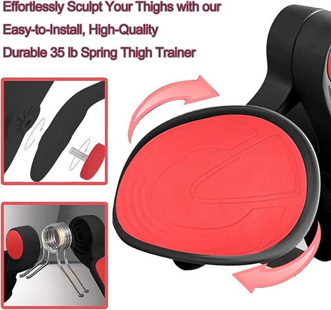 Thigh Exerciser 35lb Pelvic Floor Exercise Devices Inner Thigh Kegel Exerciser Pelvic Floor Muscle Workout Equipment Train for Home Hip Under Desk Exercise Men Women with Band