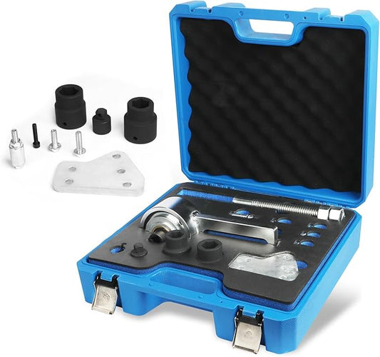 Engine Crankshaft Belt Pulley Removal Tool Compatible for Ford 1.0 & 2.0 Ecoboost/Duratec Torque Multiplier Tool with 21mm and 24mm Socket Crankshaft Pulley Tool 1:5 Labor Saving,1/2" Drive 1500Nm