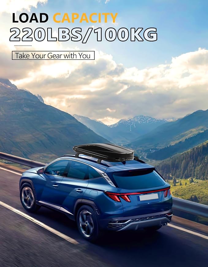 Tuyoung Roof Rack Cross Bars Compatible with Hyundai Tucson 2016-2026 SE/SEL/N Line/Limited, 220lbs Lockable Heavy Duty Anti-Theft Aluminum Roof Rails Crossbars Cargo Carrier Bag Black Bike