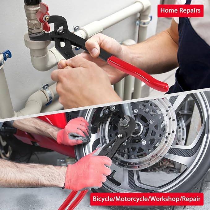 16 inch Tongue-and-Groove Pliers CR-V Adjustable Pliers 0-80mm (0-3.15inch) Large Opening Capacity Groove Joint Pliers Heavy-Duty Tasks Water Pump Pliers