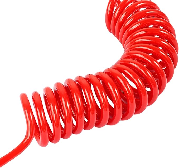 FizLig 6ft Breakaway Trailer Cable 1 Pack - Coiled Spring Wire, Emergency Brake Safety Cable for RV Camper 5th Wheel Trailer Towing Accessories