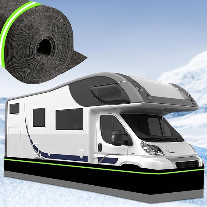 Rv Skirting for Travel Trailer Rv Skirt Iron Mesh at The Bottom Rv Covers, Easy Installation Skirting for Mobile Home Exterior, Rv Winter Skirting Thickening (38 in Tall, 72 FT)