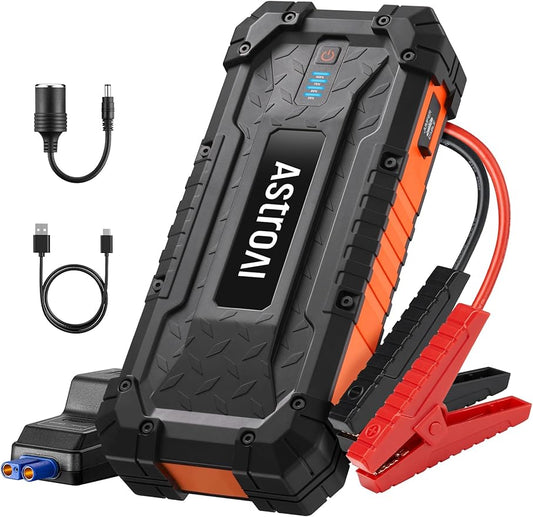 AstroAI S8 Ultra 4000A Car Jump Starter, Jump Box up to All Gas Engines & 12L Diesel, 12V Portable Power Bank with USB/Type-C Ports, 3 Modes LED Flashlight, Auto Battery Booster with Jumper Cable