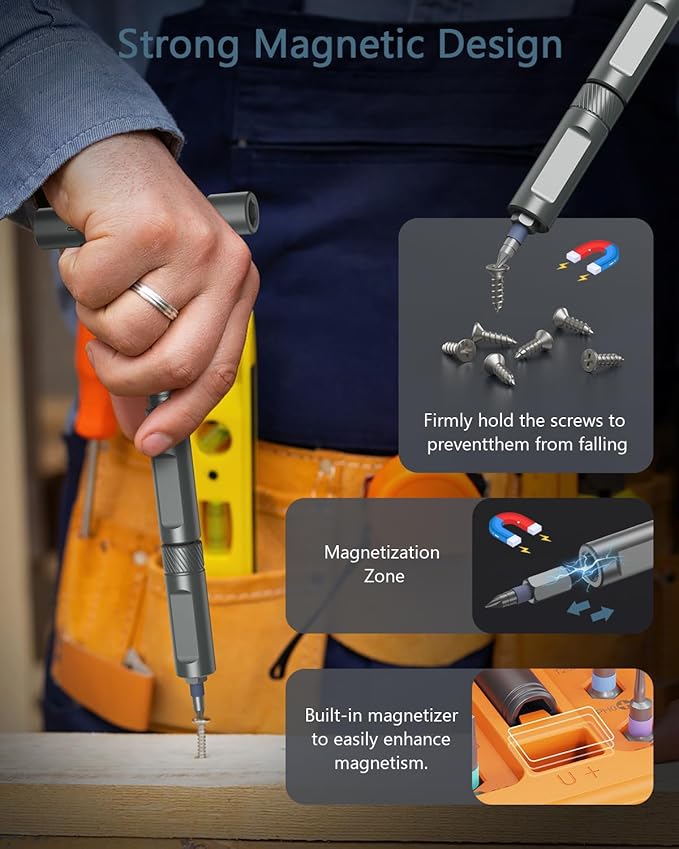 Upgraded 42 in 1 Magnetic Screwdriver Set, Ankilo DIY Ratchet Screwdriver Set, Multi Bit Magnetic Drive with 40 PCS Magnetic Bits, Portable Repair Tool Kit for Home, Bike Repairs for Christmas Gifts