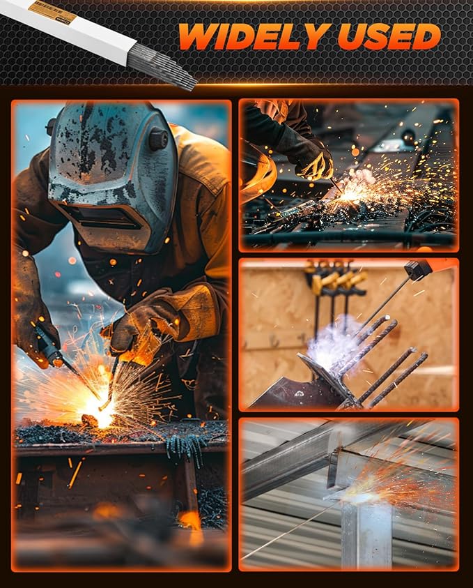 Saker E6013 Welding Rod 5/32'' 5LB Carbon Steel Stick Welding Electrodes