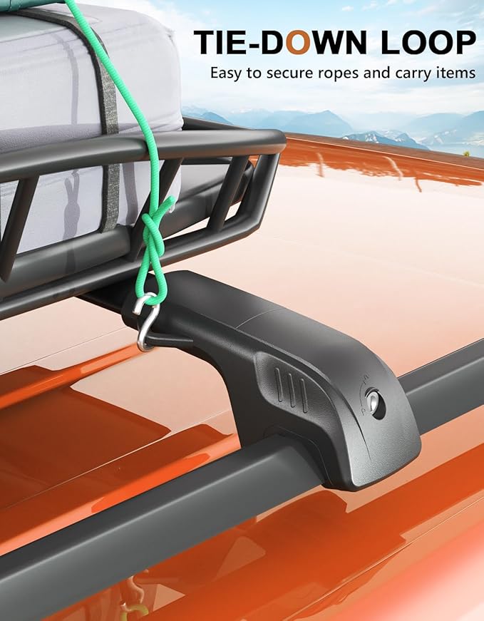 300lbs Lockable Roof Rack Cross Bars Compatible with 2026 Honda Passport, Heavy Duty Aluminum Roof Rails Crossbars Cargo Canoe Black Rooftop Cargo Carrier.