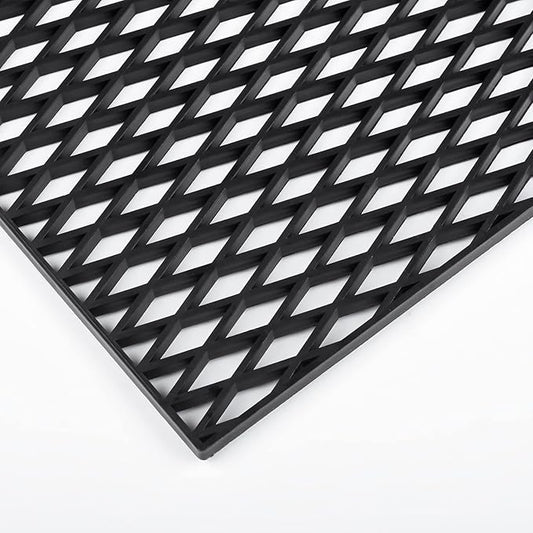 AggAuto 47"x16" ABS Plastic Universal Car Grill Mesh, Automotive Grille Insert Bumper Rhombic Hole 10x30mm Grids Black