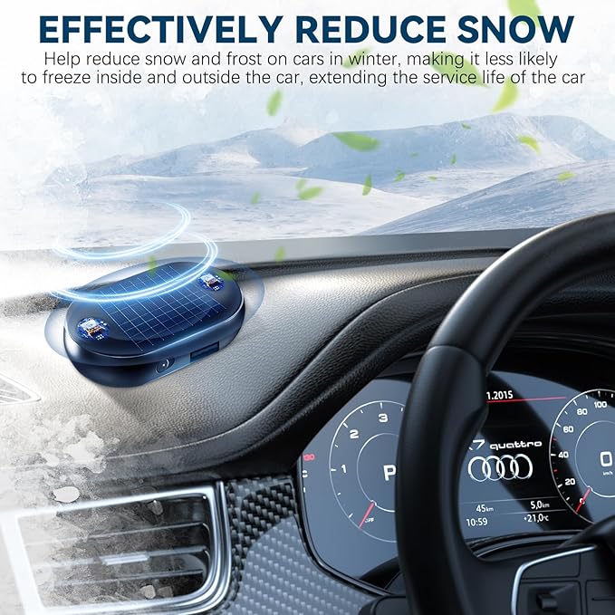 Anti-Freeze Electromagnetic Car Snow Removal Device,Solar Electromagnetic Car Snow Removal Device,Automotive Electromagnetic Snow Removal Tool Car Defroster（3Pcs）