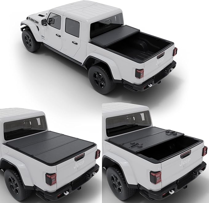 Hard Folding Truck Bed Tonneau Cover |THTF031|Fits 2020-2026 Jeep Gladiator 5' Bed (60.3")