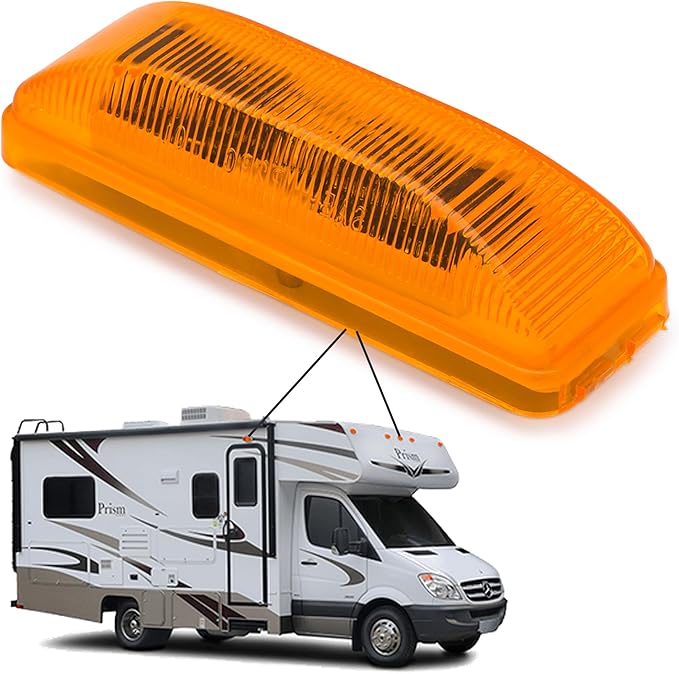 Lumitronics RV Model 19 Series Thin Line Sealed LED Marker/Clearance Light (Amber)