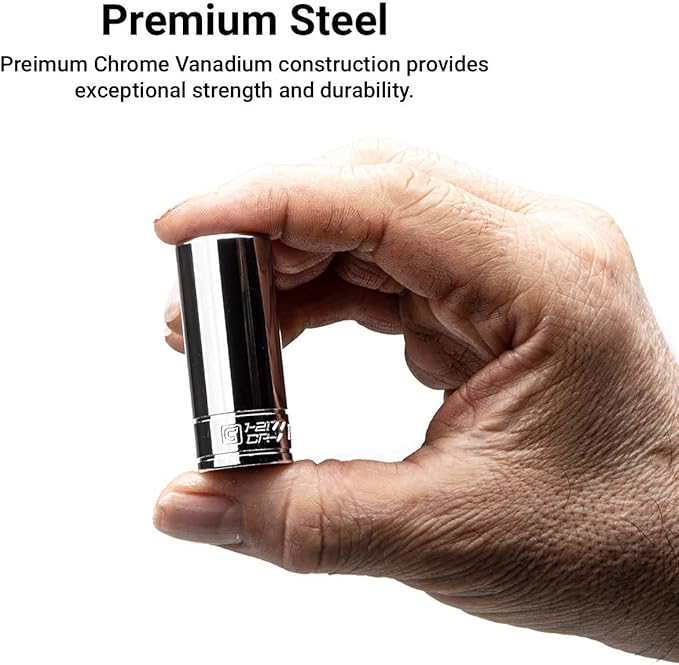 Capri Tools 12 mm Deep Socket, 1/4-Inch Drive, 6-Point, Metric