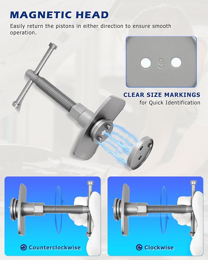 DAYUAN Disc Brake Caliper Piston Rewind Tool Kit Set for Almost Cars Trucks and Four-Wheel Drive Vehicles