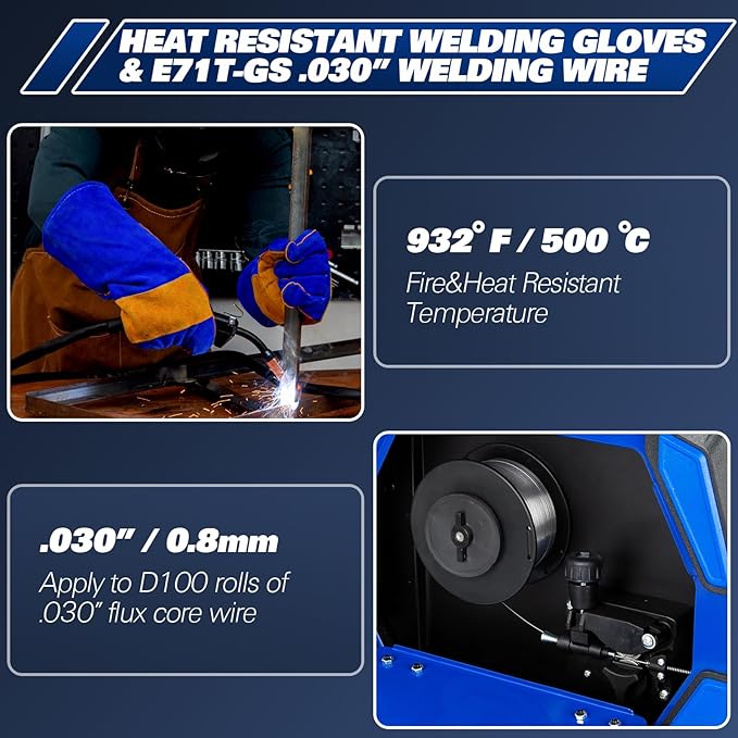 BILT HARD 135A 3-in-1 IGBT Inverter Welder, 110V Flux Core MIG/Lift TIG/Stick Welding Machine with Synergic Control, LED Display, 2T/4T/SPOT Modes & Full Kit (Solar Helmet, Gloves)