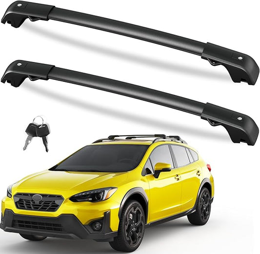 FengYu 300lb Roof Rack Cross Bars Compatible with Subaru Crosstrek 2018-2023 & Impreza 2017-2023, Heavy Duty Lockable Aluminum Roof Rails Crossbars Cargo Bars Canoe Rooftop Black Carrier Luggage