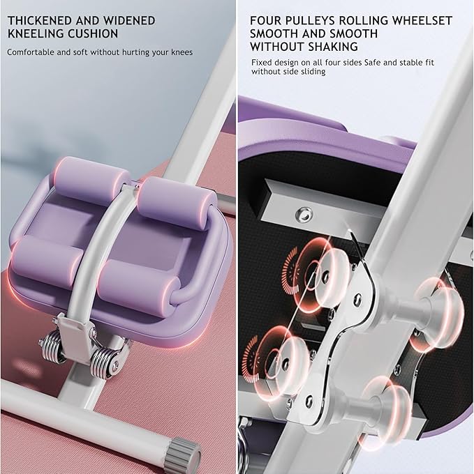 Wooa Ab Machine, Adjustable Ab Trainer Machine, Ab Workout Equipment, Ab Machine for Stomach Workout, Ab Workout Machine