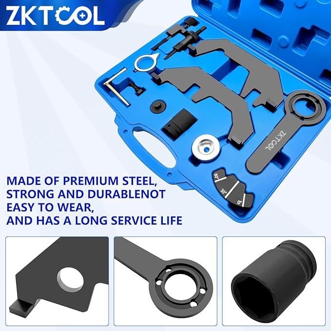ZKTOOL Engine Timing Alignment Locking Tool kit Compatible with BMW N62 N73 Engine,Timing Chain & Camshaft Alignment Tool Kit Alt,119460.