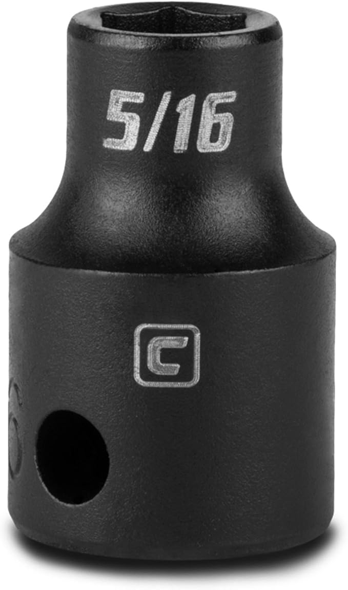 Capri Tools 5/16-Inch Shallow Impact Socket, 3/8-Inch Drive, 6-Point, SAE (CP53050)