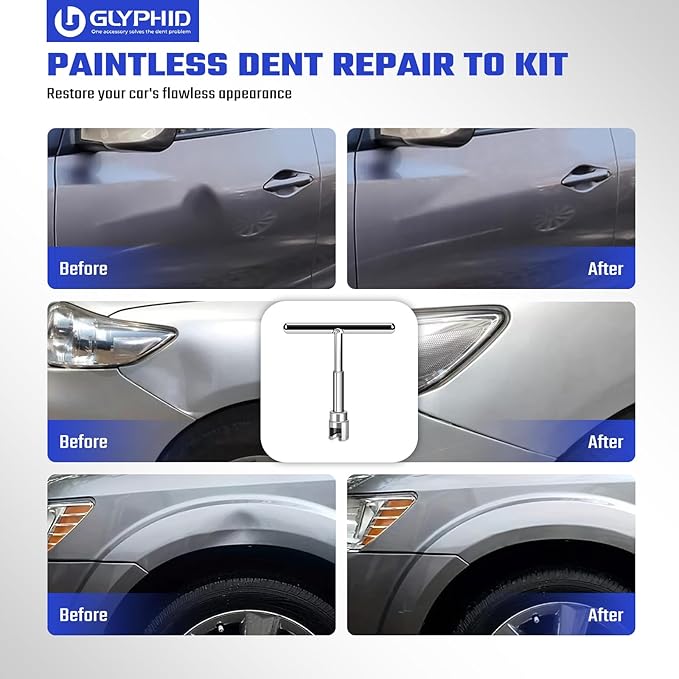 Car Dent Repair Removal Kit Small Paintless Auto Body Puller Remover Tool Tools,28Pcs Dent Pull Kits,Dent Remover Tool for Car Door Dents Hail Damage Refrigerator Dents (28Pcs-kit)