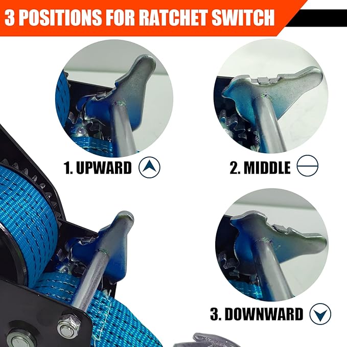Heavy Duty Boat Trailer Winch,HandCrank Winch 1200lbs Capacity with 26FT Strap,2-Way Ratchet 4:1 Gear Switchable Hand Crank Winch for Boat,Trailer,Truck,RV,ATV and Jet Ski
