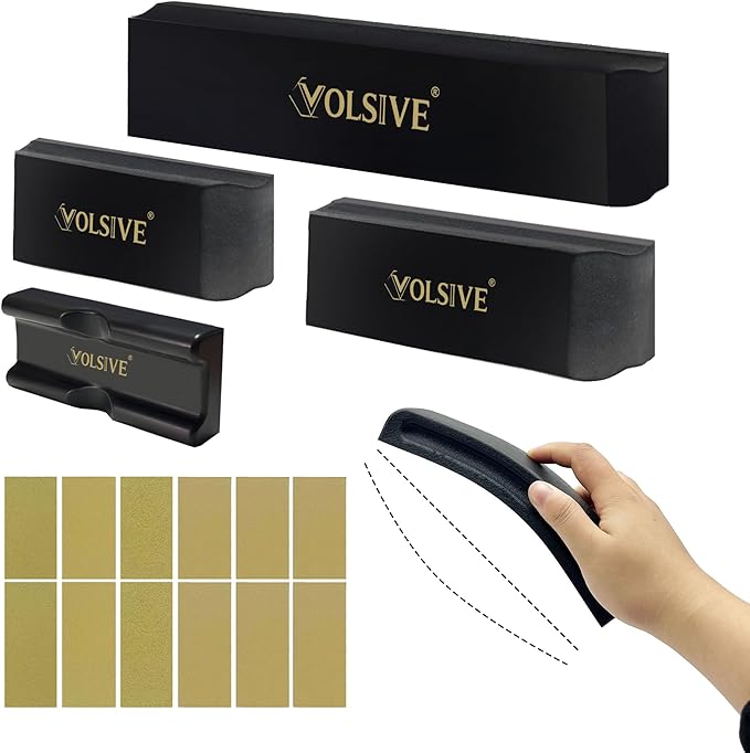 24Pcs PSA Adjustable Sanding Block Kit,Hand Abrasives Auto Body Sanding Block Set with 20pcs Self Adhesive Sandpaper,Flexible for Automotive Paint and Woodworking Sand Furniture