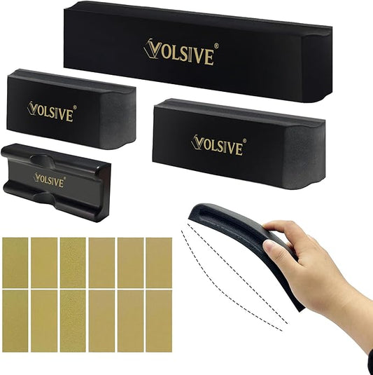 24Pcs PSA Adjustable Sanding Block Kit,Hand Abrasives Auto Body Sanding Block Set with 20pcs Self Adhesive Sandpaper,Flexible for Automotive Paint and Woodworking Sand Furniture