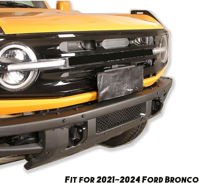 Linskip Modular Bumper Gap Insert Compatible with 2021-2025 Ford Bronco(Not for ACC/Sensors), Enhancing Vehicle Front Appearance, Modular Bumper Gap Cover for Bronco Accessories Gloss Black