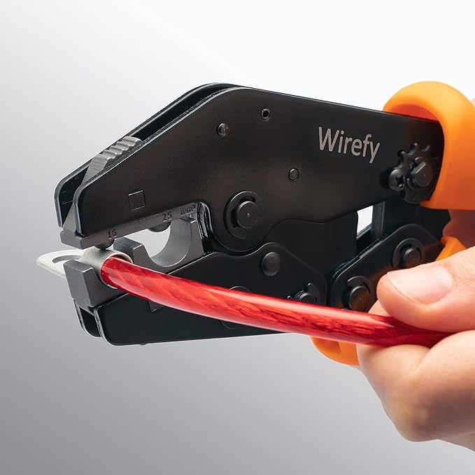 Wirefy Crimping Die for Larger Diameter Non-Insulated Terminals 6-4 AWG | Quick-Change Interchangeable Die for Wirefy Crimping Tools | Heavy-Gauge Precision Crimping Accessory