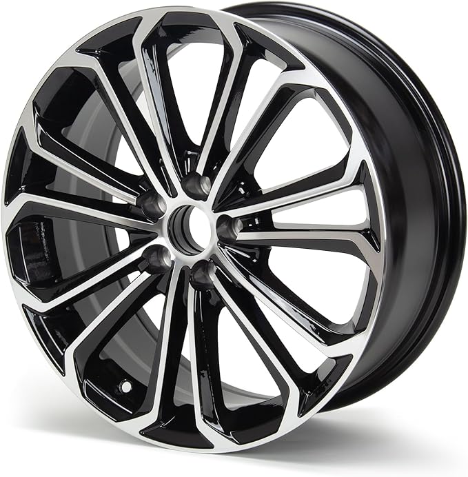 New 17'' x 7'' Aluminum Alloy Replacement for OE Wheel Rim Compatible with Toyota Corolla 2014-2016, 75152B Machined Black