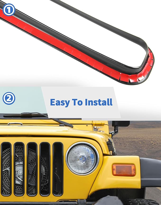 Black TJ Grill Inserts Front Grille Mesh no Mesh Cover Guard for Jeep Wrangler TJ 1997-2006 Clip-on Grille Accessories