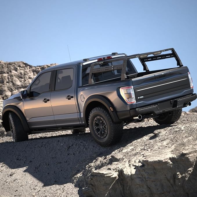 Truck Bed Racks Compatible with Dodge Ram 1500,Tacoma,Tundra,Jeep Gladiator JT, Chevy Silverado,Chevrolet Colorado,Ford Ranger,Frontier,Titan,Ford F-150 & Raptor,Overland Bed Rack for Truck