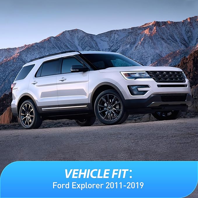 Nilight in Channel Window Deflectors for Ford Explorer 2011 2012 2013 2014 2015 2016 2017 2018 2019 Vent Window Visors,Rain Guards-4PCS