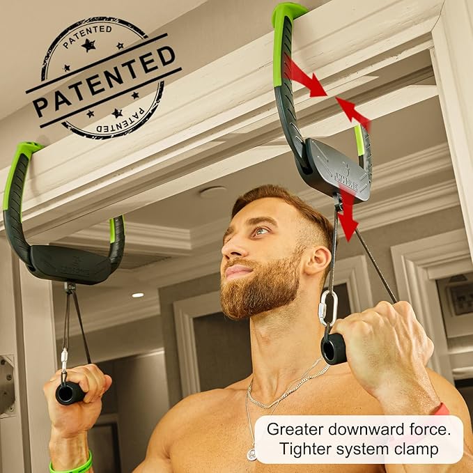 Portable Pull Up Bar for Doorway,Adjustable Home Gym Equipment, No Screws Installation, 250lbs Weight Capacity, Dual Handle Design for Pull-Ups,Chin-Up Core Training