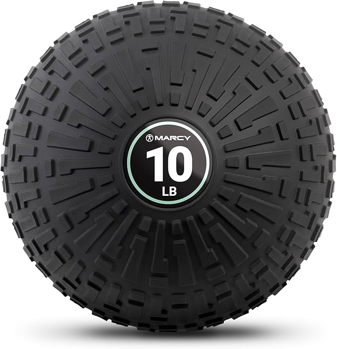 Marcy Slam Ball, 10–50 lbs Dead Weight, Non-Bounce, Sand-Filled Medicine Ball with Durable PVC Shell & Textured Grip for Slams, Tosses, Core & Full Body Training