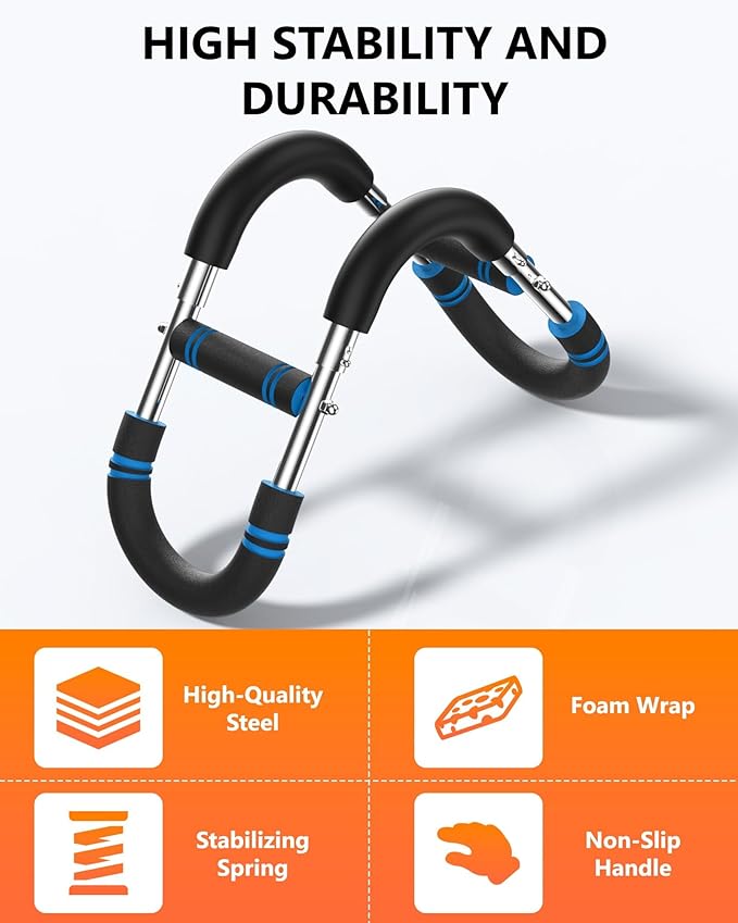 Twister Arm Trainer, Adjustable Resistance Spring Workout Bar for Chest, Arms, Shoulders and Forearms Muscle Training, Portable Home Fitness Equipment, Upper Body Strength Trainer