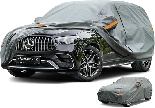 Kayme Heavy Duty SUV Car Cover Custom Fit Mercedes Benz GLE GLE300 GLE350 GLE400 GLE450 GLE53 GLE63 (2015-2025) Waterproof All Weather for Automobiles, Full Exterior Covers Sun Rain UV Protection.