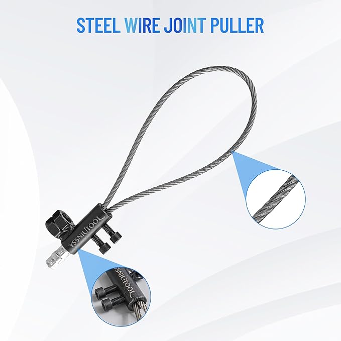 CV Axle Puller Tool, master CV joint puller set 63mm 48mm CV Joint Fork, CV Axle Removal Tool,Outer CV Joint Adapter Steel Cable Adapter,7 hole ball cage universal removal tool,Slide Hammer Extension