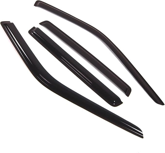 Tuningpros WD2-269 Dark Smoke 4 Pcs Set Window Visor (Outside Mount) Deflector Rain Guard Compatible with 1993-1998 Jeep Grand Cherokee