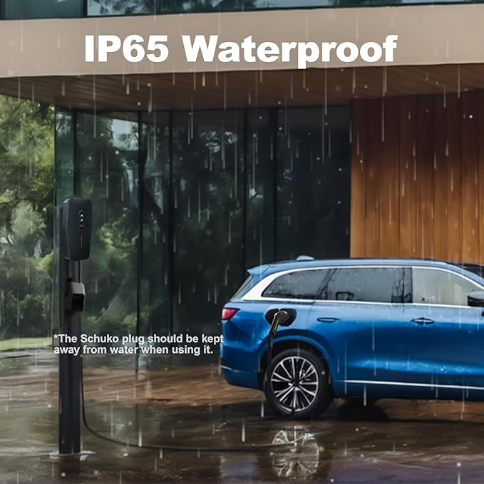 Level 2 EV Charger, 32A/7KW Electric Vehicle Portable Charger with 28FT Cable, Home EV Charging Station, 240V NEMA 14-50 Plug, for All SAE J1772