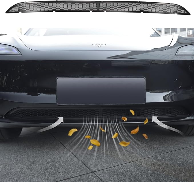 Front Grille Mesh Inserts for Tesla Model 3 2024, Grille Grid Inserts compatible with Tesla Model 3, Front Grille Mesh Inserts for Tesla Model 3 Accessories（High Ventilation)