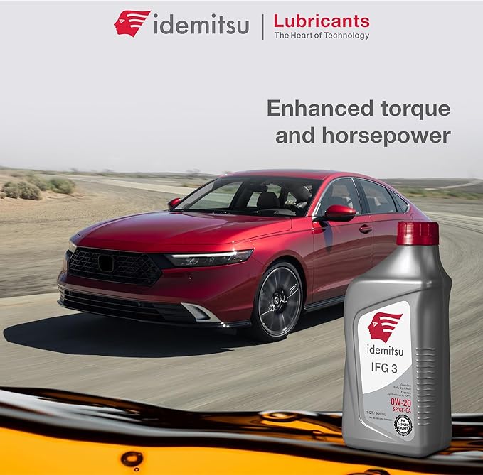 Idemitsu IFG 3 0W-20 Full Synthetic Motor Oil – 1 Quart SP/GF-6A Certified Engine Oil for TGDI & PFI Engines | Engineered for Maximum Efficiency and Protection