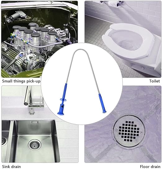 Claw Pickup Tool Flexible with Magnet,24", Magnetic Pickup Tool, 4-Claw,Grabber for Kids，Also The Surprise Gifts for Father, Boyfriend on Birthdays, Valentine's Day, Father's Day,Christmas (Blue)