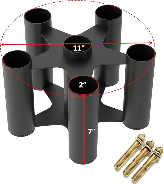 Barbell Rack Stand Vertical Olympic Bar Storage Rack 6 Bars Storage Rack for 2-inch Olympic Bars Dumbbell Handles Triceps Bars Curl Bars