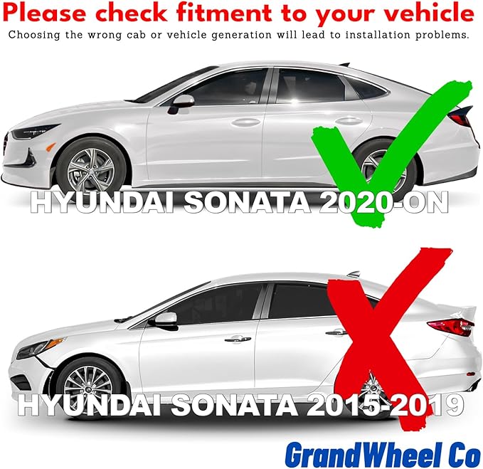 Window Deflectors Smoke Tinted in-Channel Side Window Vent Visor Deflectors Rain Guards Compatible with Hyundai Sonata 2020-2026 - 4 pcs. GW0943