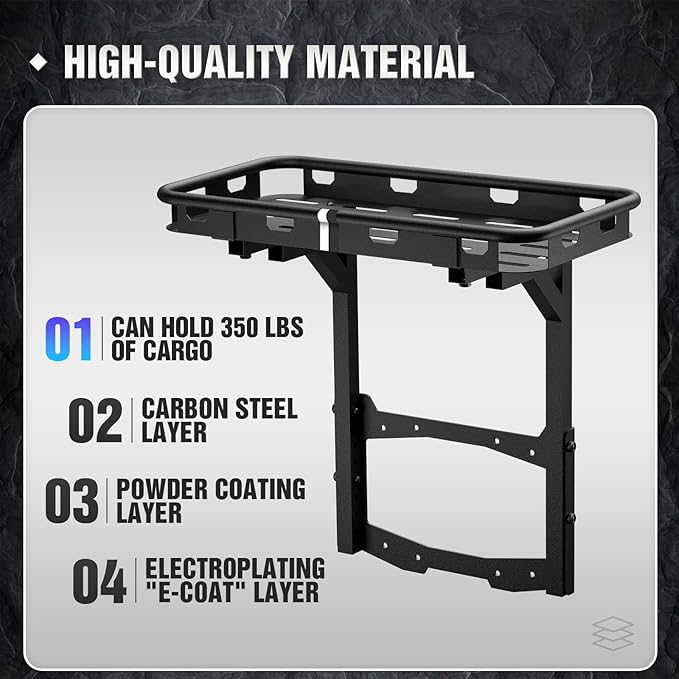 for Wrangler JL Spare Tire Cargo Rack Rear Luggage Basket on OE Tailgate Compatible with 2018 2019 2020 2021 2022 2023 2024 Jeep Wrangler JL & JLU 2/4 Doors, Cargo Storage Carrier Holder Stand