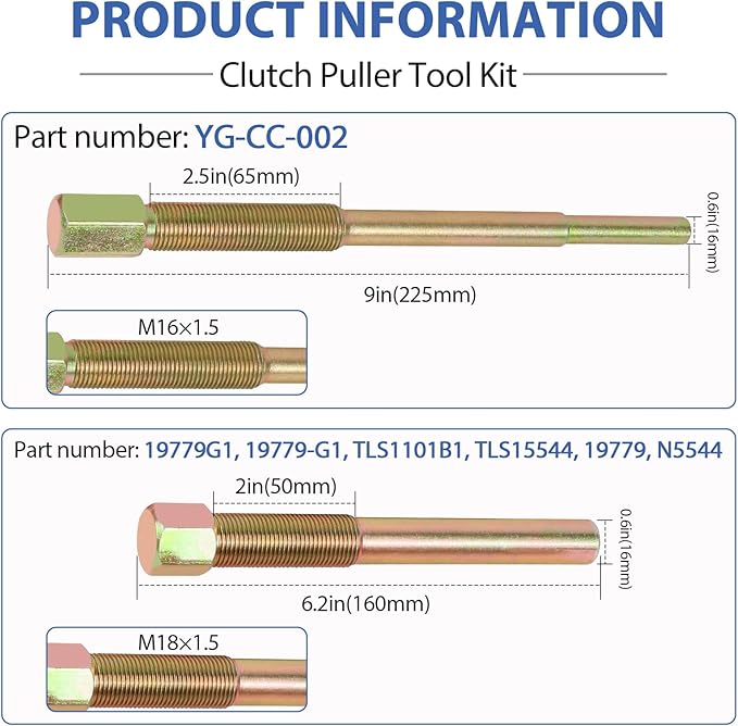 Professional Clutch Puller Tool Kit Set of 13 Models and Sizes Fit for Golf Cart, Kawasaki Mule, Arctic Cat ZR, Can-Am Maverick X3, Polaris RZR & Removal Clutch Alignment Puller Tools Kit Set