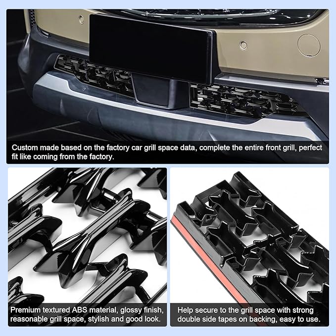 CDEFG 2023 2024 2025 2026 CX-50 Front Grill Mesh Inserts Trims CX50 Front Grille Guard for 2023-2026 Mazda CX-50 Car Exterior Accessories ABS Material, 2PCS(for 2023-2026 CX-50 Front Grills)