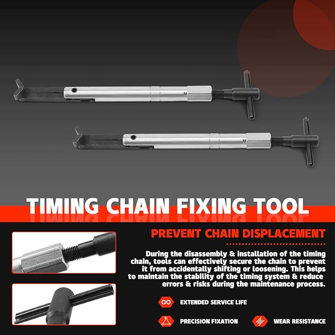 2 Pcs Timing Chain Retainer Tool Set for 3.6L GM Cadillac Buick Pontiac Chevrolet Chevy Camaro Impala Canyon Colorado Equinox Lacrosse Terrain Acadia Enclave Traverse CTS Replaces EN-48313-1