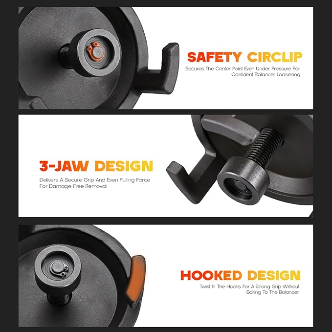 For GM 25264 Harmonic Balancer Puller, Harmonic Balancer Installation Tool for LS ，Crank Pulley Puller for GM Chrysler Jeep Dodge, Harmonic Damper Puller for Engine Balancer Removal Replacement